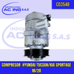 COMPRESOR  HYUNDAI TUCSON/KIA SPORTAGE 18/20 REF CO3548