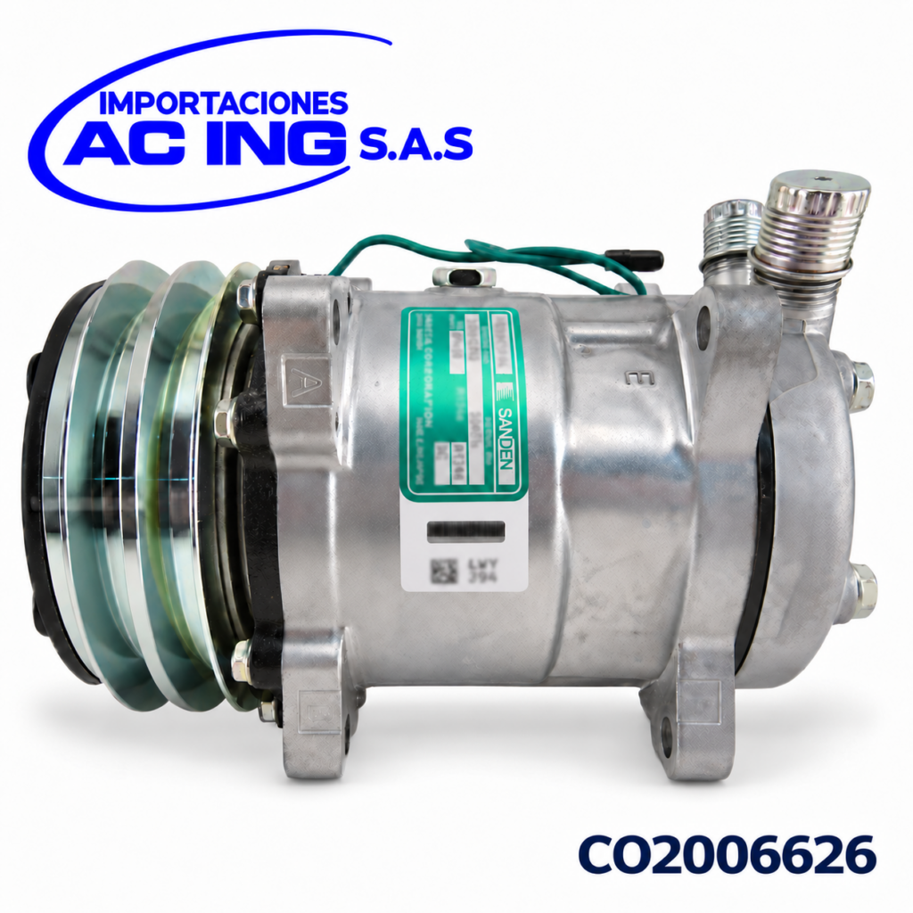 COMPRESOR 508 P/V 12V SANDEN REF CO2006626 · Foto 1
